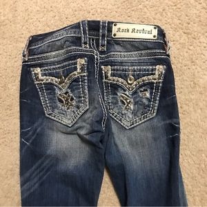 Ladies Skinny Rock Revival Jeans Size 25
